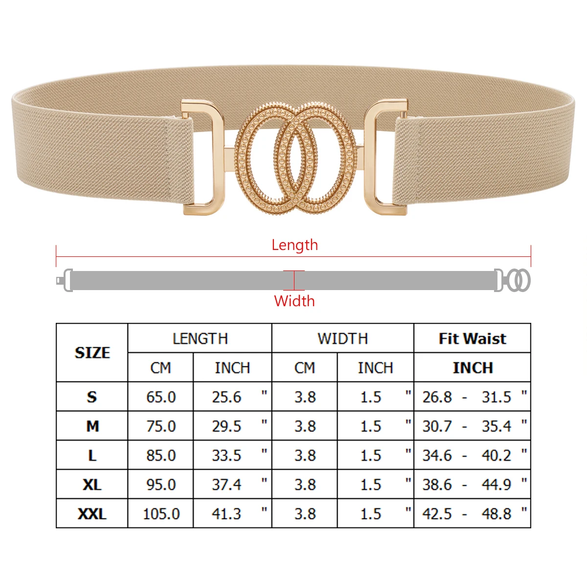 SISHION 2026 Vintage Fashion Round Buckle Elastic Waistband Corset Women Waist Belt Black Red Green YD0081