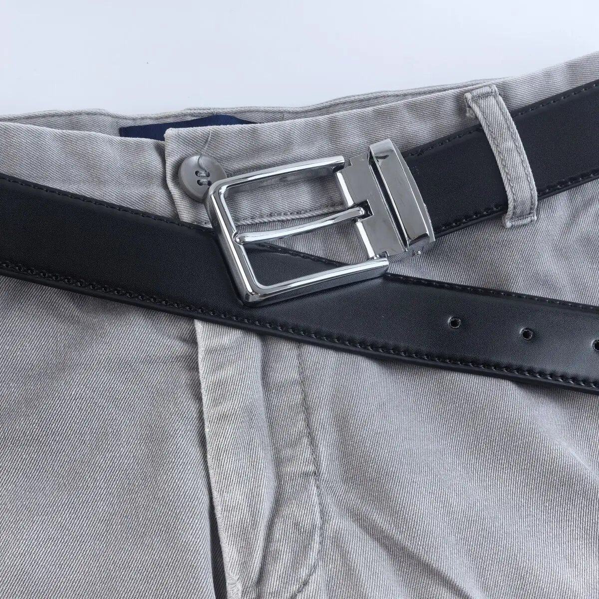 New Men's Trouser Belt Alloy Silver Metal Buckle Leather Belt Male 28mm33mm Cowhide 125cm Brown Belt Girdle