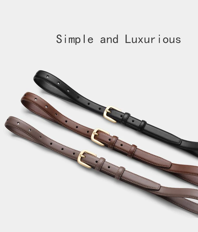 Classic Women Belt Black Needle Buckle Retro Jeans Leather Fashion Belt High Quality Strap