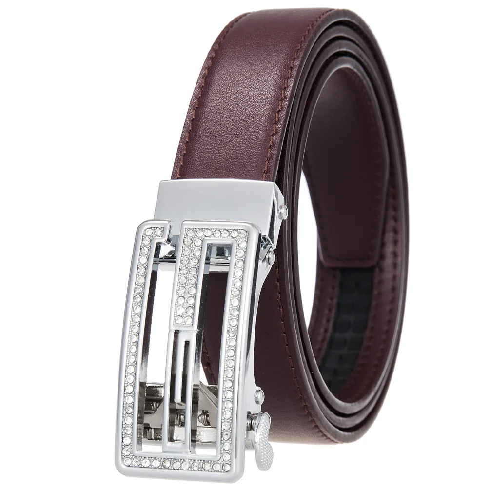 New Women Belt Genuine Leather Luxury Designer Adjustable Belt Buckle Fashion Fine Jeans Belt LY125-25128-1