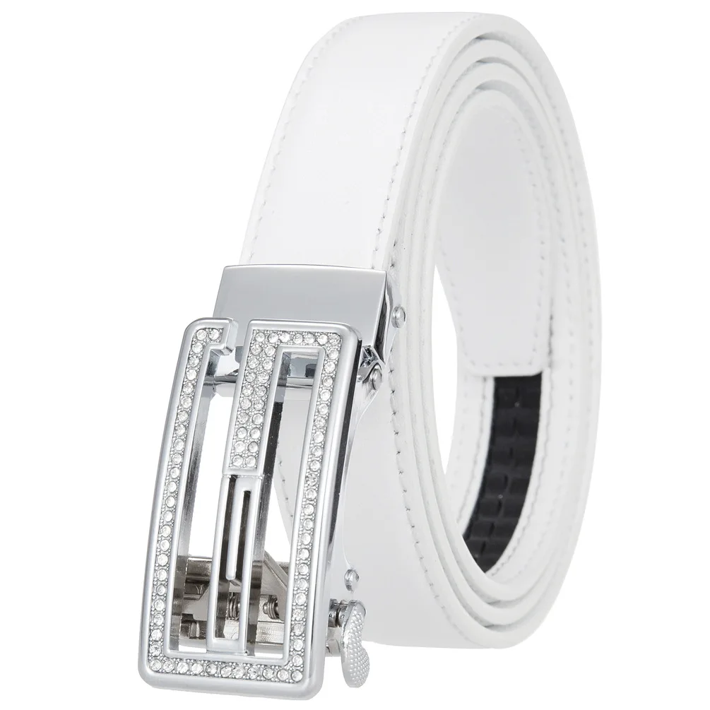 New Women Belt Genuine Leather Luxury Designer Adjustable Belt Buckle Fashion Fine Jeans Belt LY125-25128-1