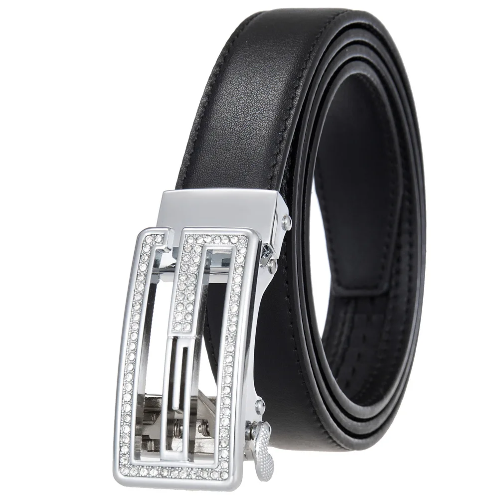 New Women Belt Genuine Leather Luxury Designer Adjustable Belt Buckle Fashion Fine Jeans Belt LY125-25128-1