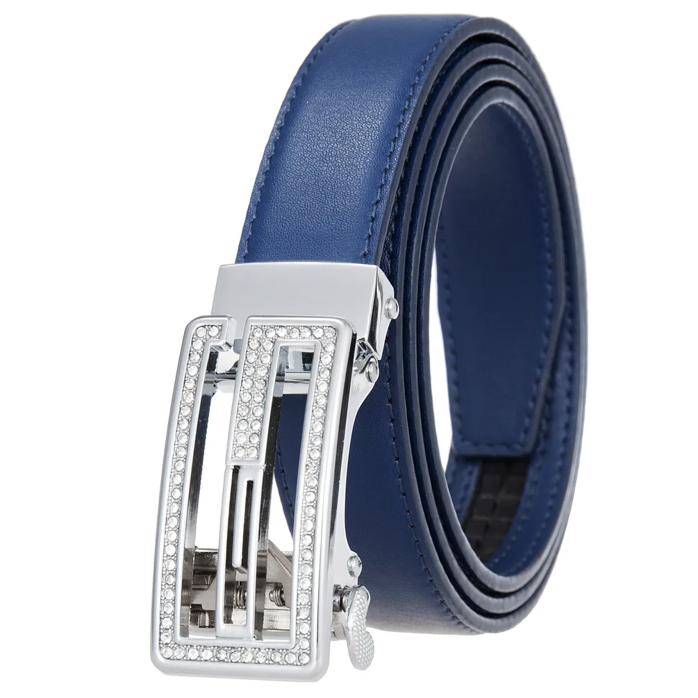 New Women Belt Genuine Leather Luxury Designer Adjustable Belt Buckle Fashion Fine Jeans Belt LY125-25128-1