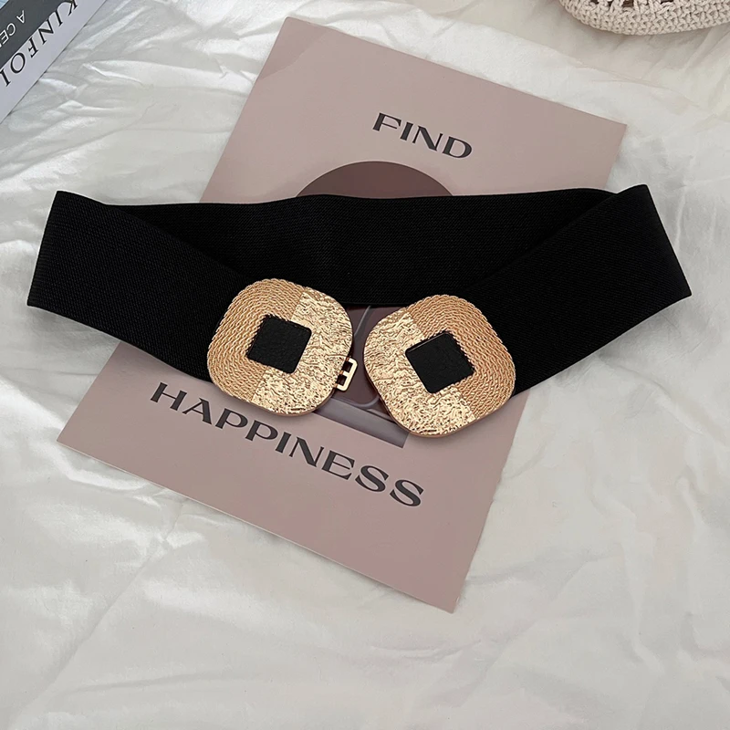 Fashion Women Wide Waistband For Coat Dress Decorative Girdles Strap Metal Buckle Belt Female Body Slimming Cummerbund Corset 벨트