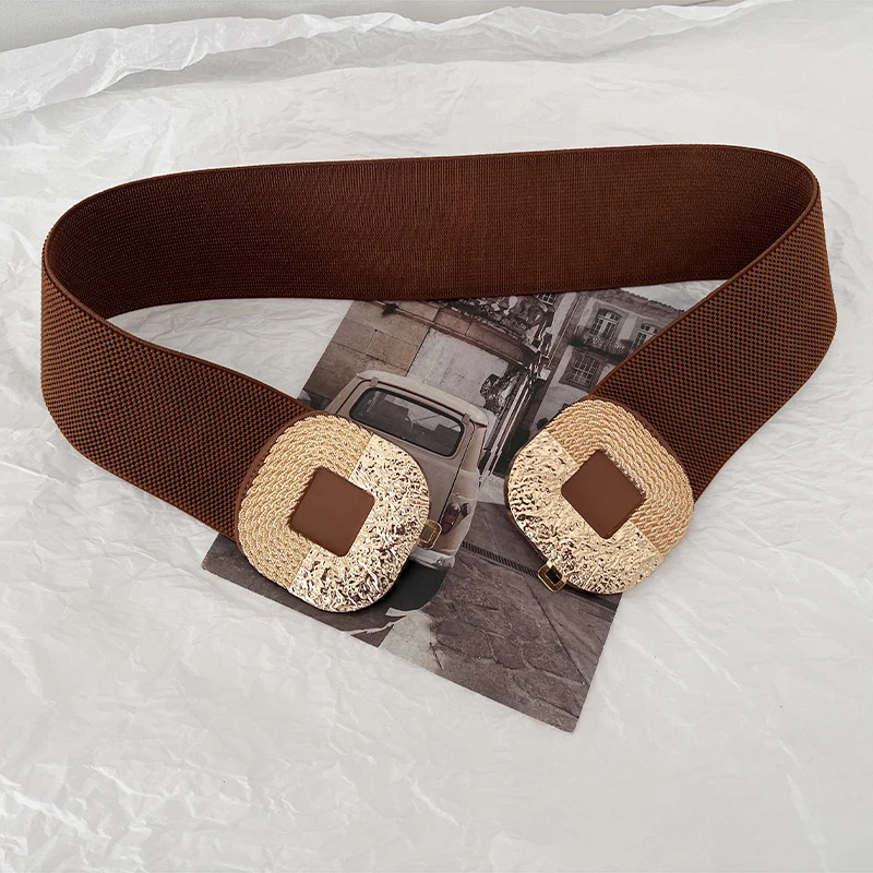Fashion Women Wide Waistband For Coat Dress Decorative Girdles Strap Metal Buckle Belt Female Body Slimming Cummerbund Corset 벨트