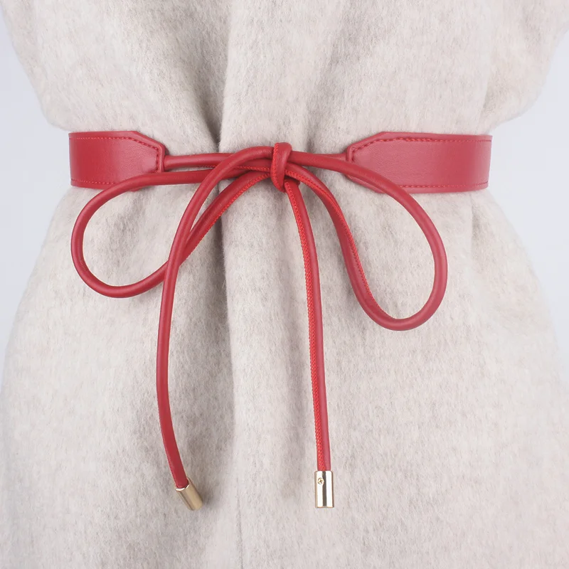 Waist Leather Belt for Women Dress Coat Suit Knot Rope Luxury Designer ladies Corset Hip High Belt Waistband Appreal Accessories