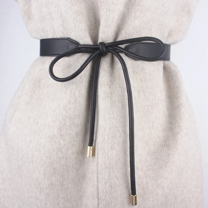 Waist Leather Belt for Women Dress Coat Suit Knot Rope Luxury Designer ladies Corset Hip High Belt Waistband Appreal Accessories