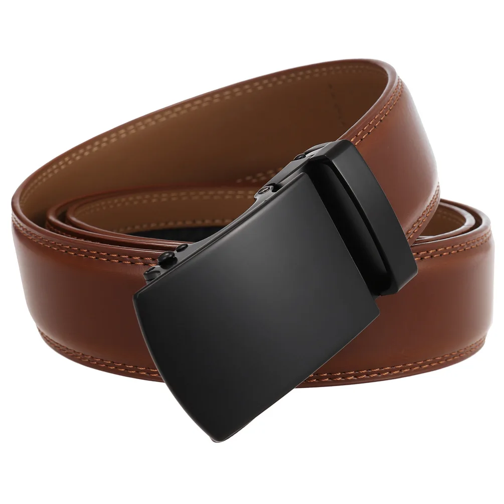 Men's Belt Genuine Leather Strap Male Waistband Automatic Buckle Business Belts for Men High Quality Girdle Belts For Jeans