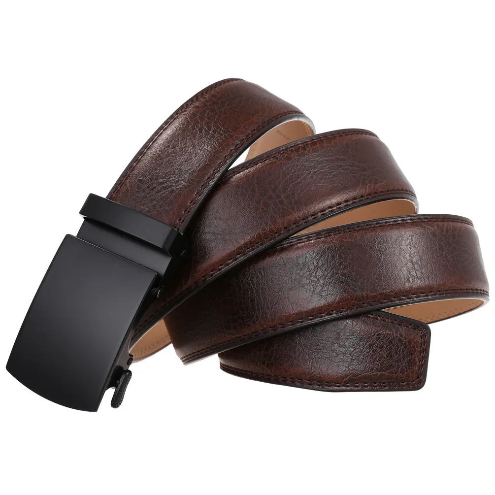 Men's Belt Genuine Leather Strap Male Waistband Automatic Buckle Business Belts for Men High Quality Girdle Belts For Jeans