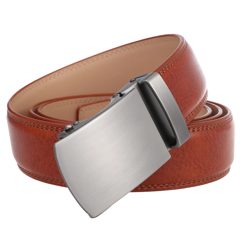 Men's Belt Genuine Leather Strap Male Waistband Automatic Buckle Business Belts for Men High Quality Girdle Belts For Jeans
