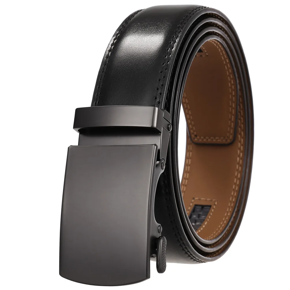 Men's Belt Genuine Leather Strap Male Waistband Automatic Buckle Business Belts for Men High Quality Girdle Belts For Jeans