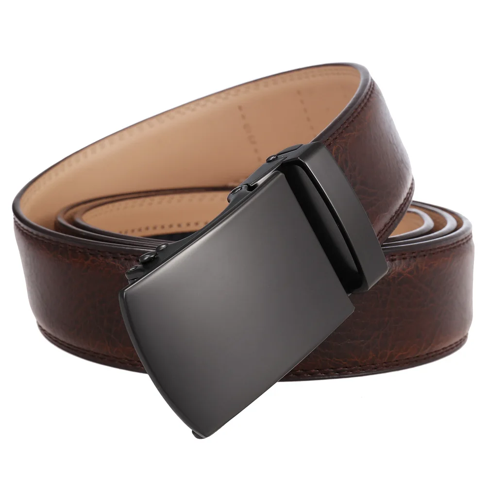 Men's Belt Genuine Leather Strap Male Waistband Automatic Buckle Business Belts for Men High Quality Girdle Belts For Jeans
