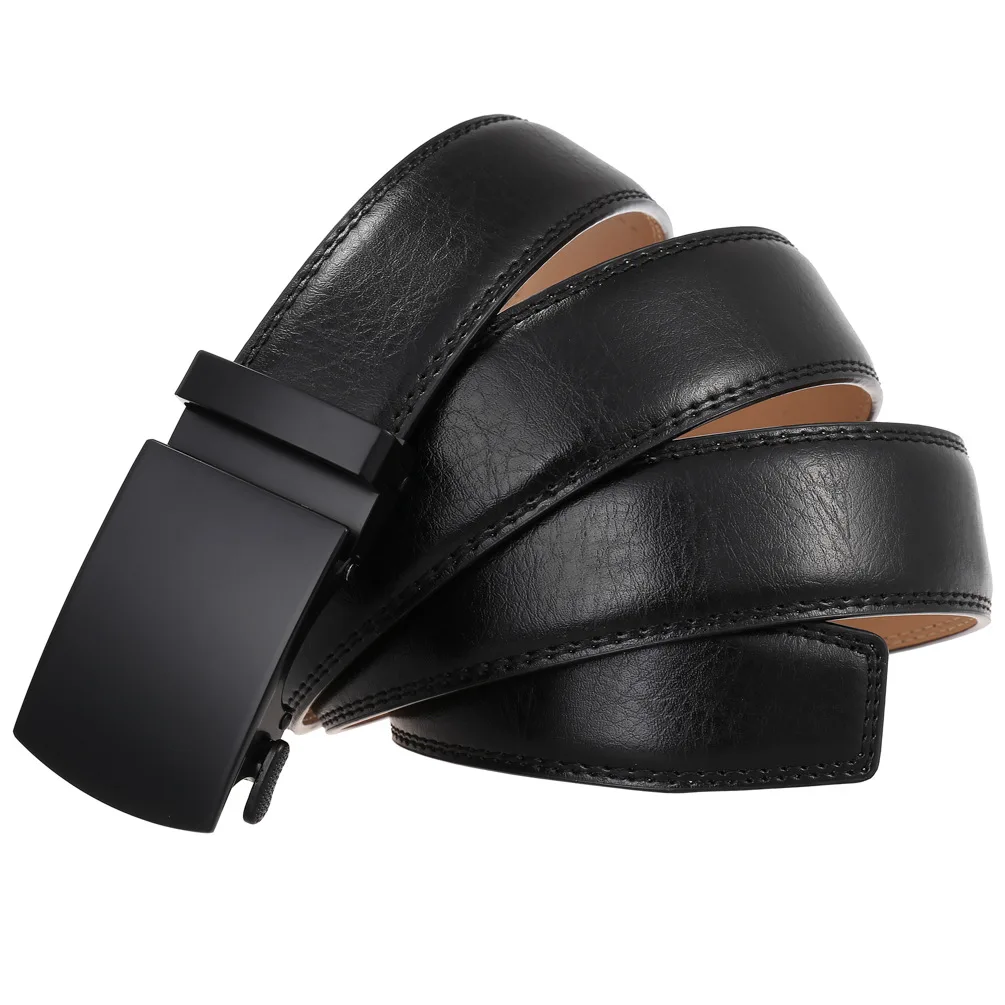 Men's Belt Genuine Leather Strap Male Waistband Automatic Buckle Business Belts for Men High Quality Girdle Belts For Jeans