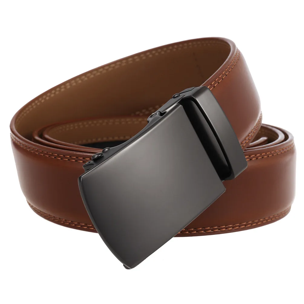 Men's Belt Genuine Leather Strap Male Waistband Automatic Buckle Business Belts for Men High Quality Girdle Belts For Jeans