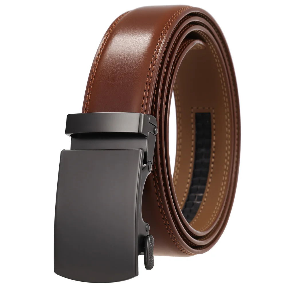 Men's Belt Genuine Leather Strap Male Waistband Automatic Buckle Business Belts for Men High Quality Girdle Belts For Jeans