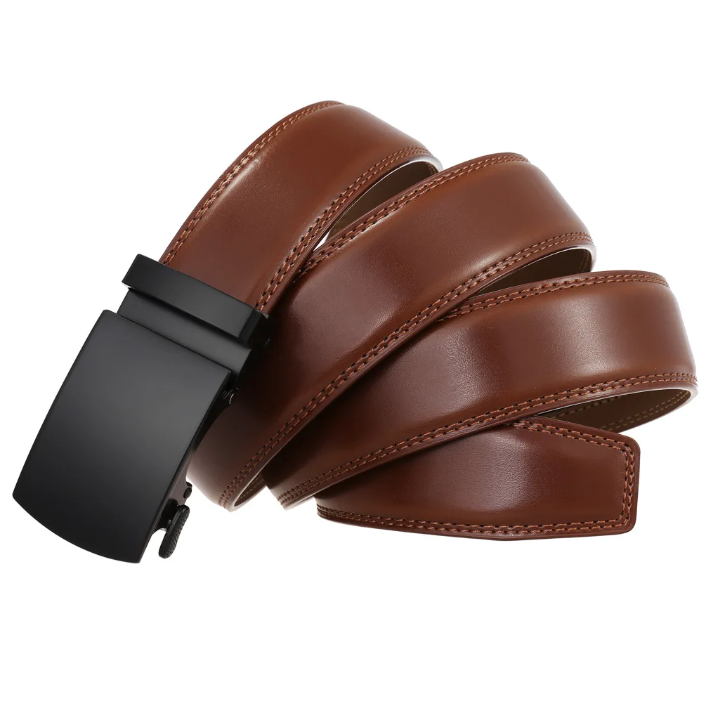 Men's Belt Genuine Leather Strap Male Waistband Automatic Buckle Business Belts for Men High Quality Girdle Belts For Jeans