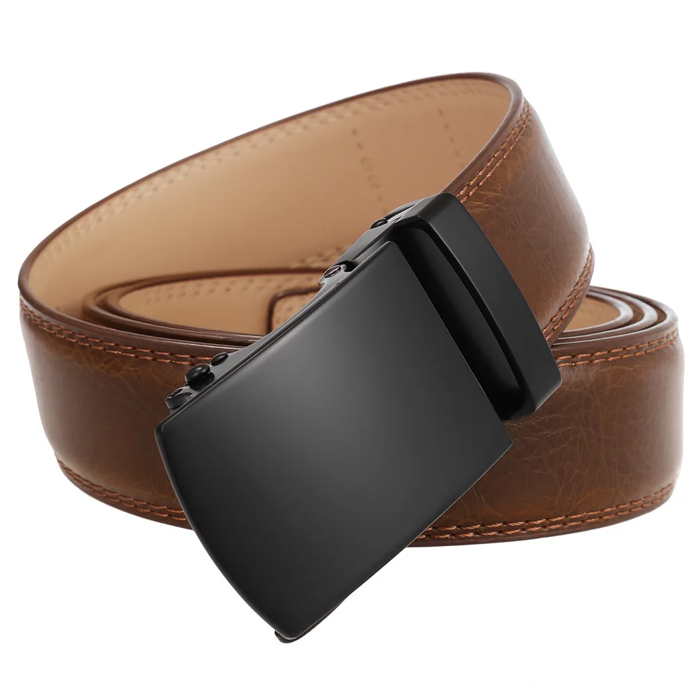 Men's Belt Genuine Leather Strap Male Waistband Automatic Buckle Business Belts for Men High Quality Girdle Belts For Jeans
