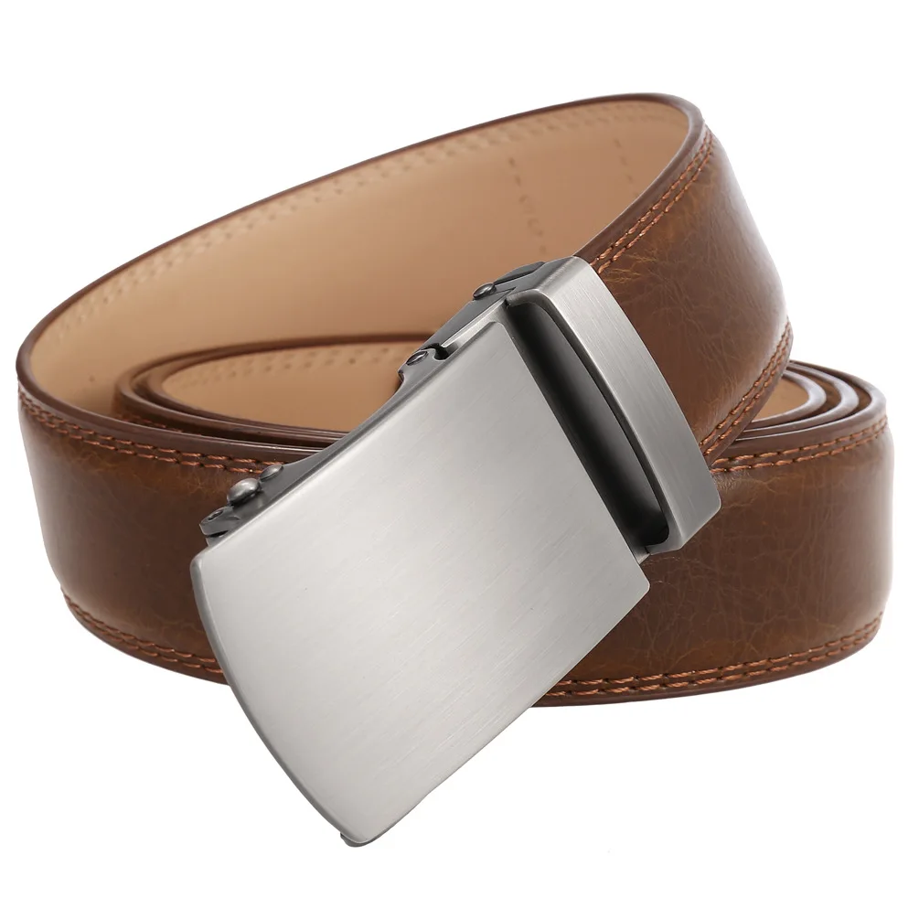 Men's Belt Genuine Leather Strap Male Waistband Automatic Buckle Business Belts for Men High Quality Girdle Belts For Jeans