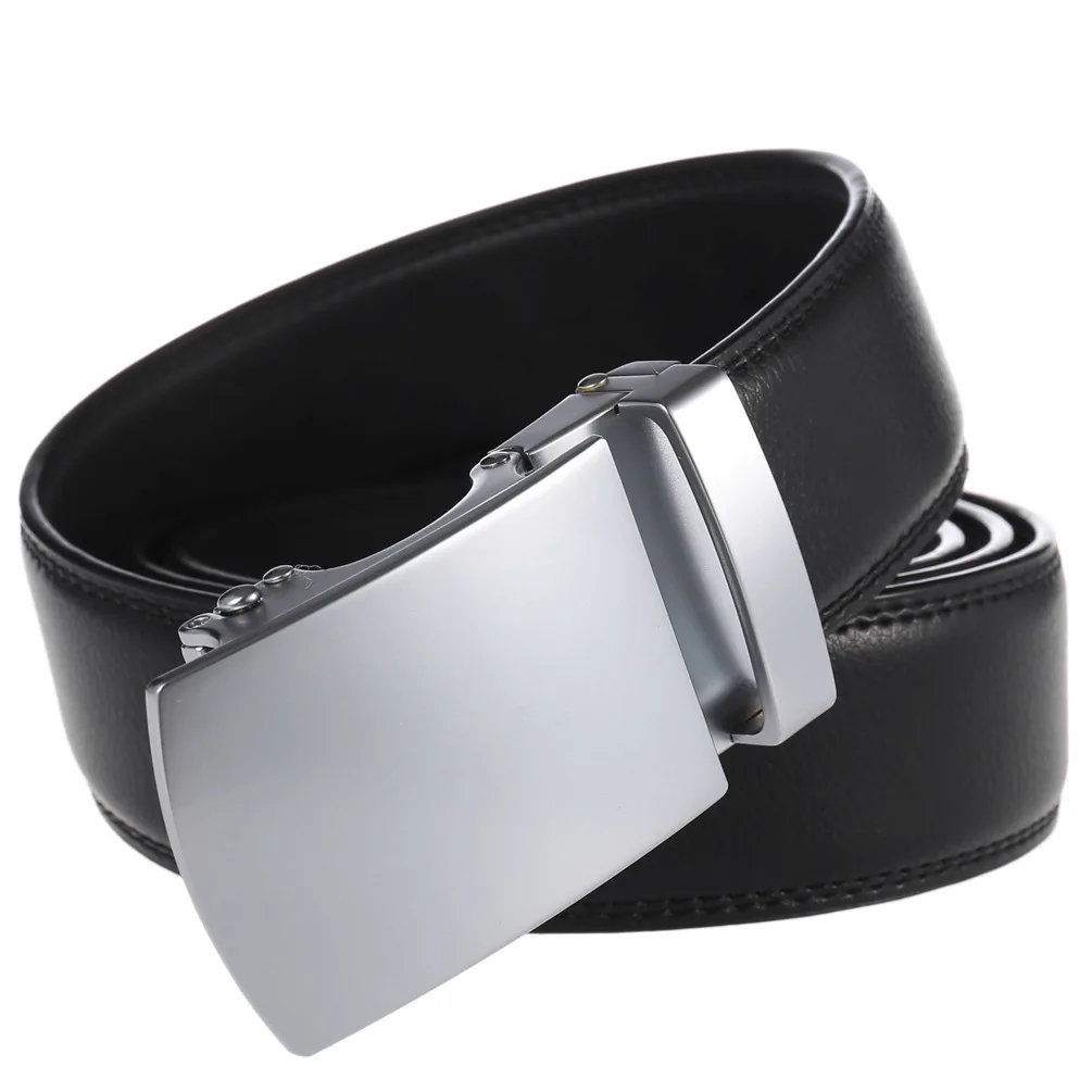 Men's Belt Genuine Leather Strap Male Waistband Automatic Buckle Business Belts for Men High Quality Girdle Belts For Jeans