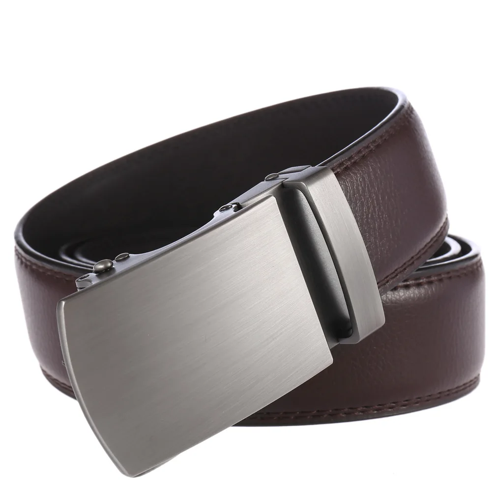 Men's Belt Genuine Leather Strap Male Waistband Automatic Buckle Business Belts for Men High Quality Girdle Belts For Jeans