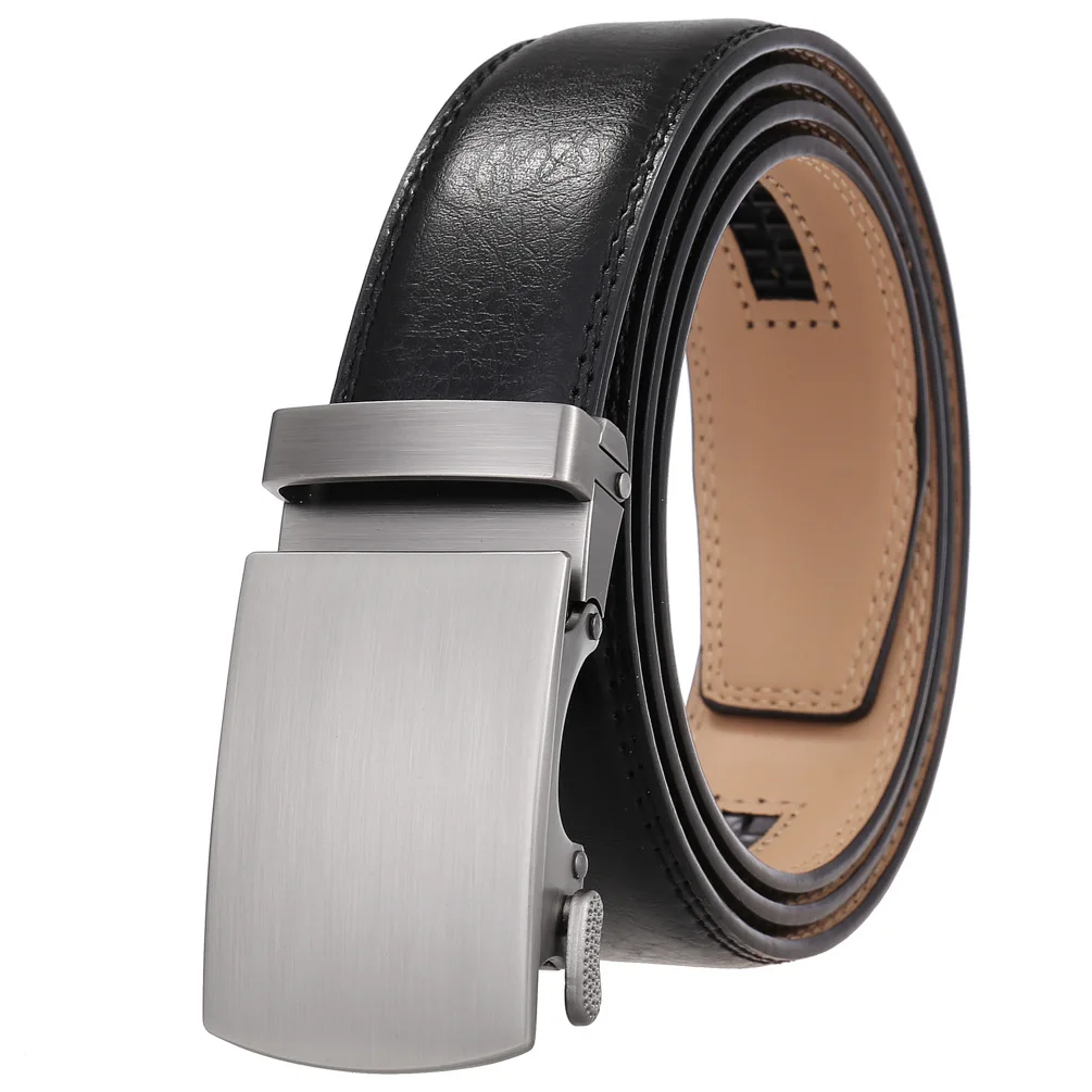 Men's Belt Genuine Leather Strap Male Waistband Automatic Buckle Business Belts for Men High Quality Girdle Belts For Jeans