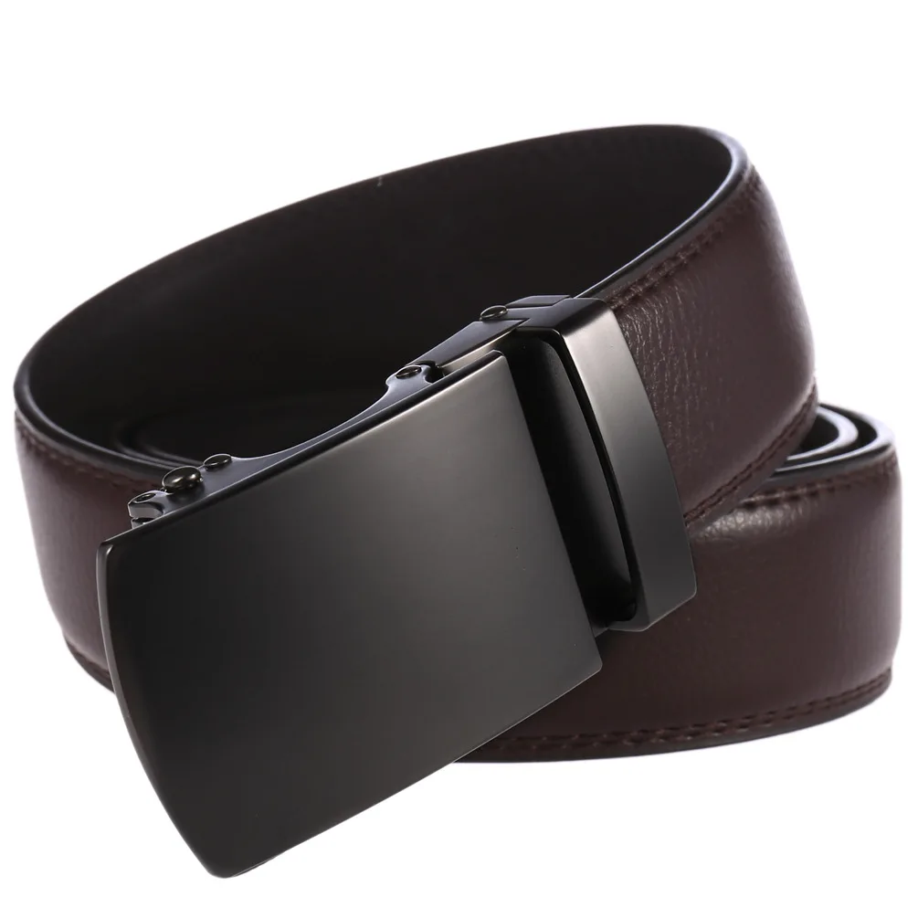 Men's Belt Genuine Leather Strap Male Waistband Automatic Buckle Business Belts for Men High Quality Girdle Belts For Jeans