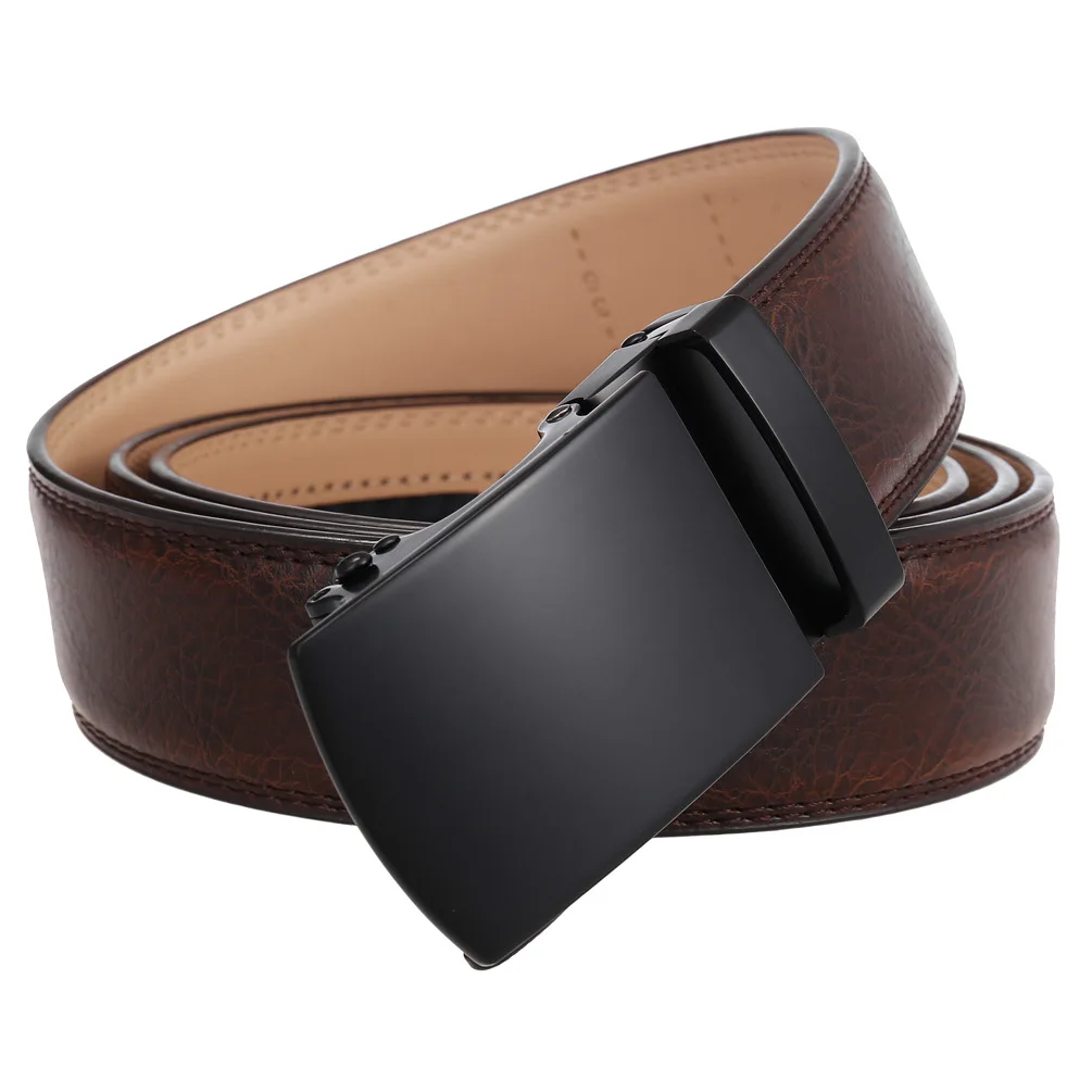 Men's Belt Genuine Leather Strap Male Waistband Automatic Buckle Business Belts for Men High Quality Girdle Belts For Jeans