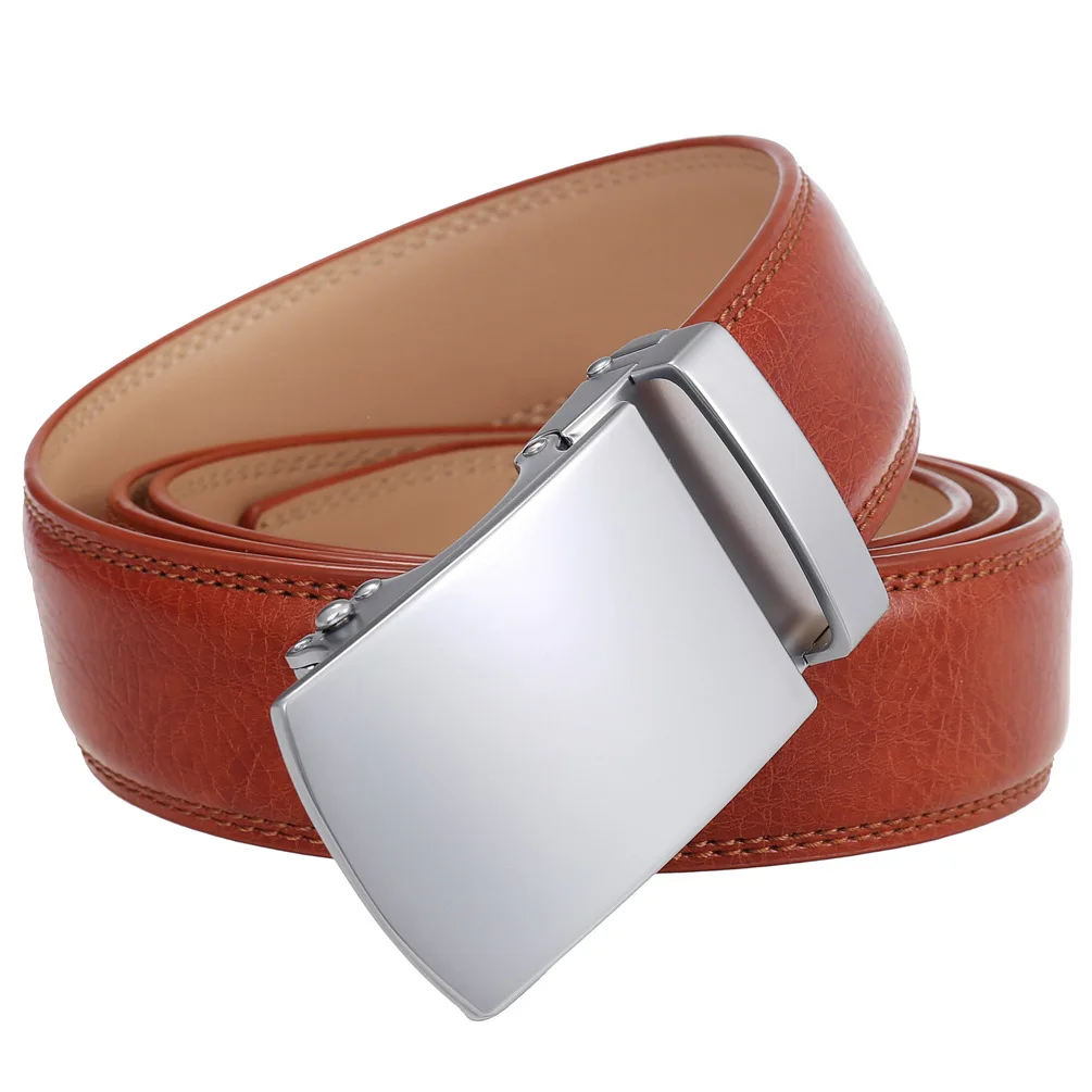 Men's Belt Genuine Leather Strap Male Waistband Automatic Buckle Business Belts for Men High Quality Girdle Belts For Jeans