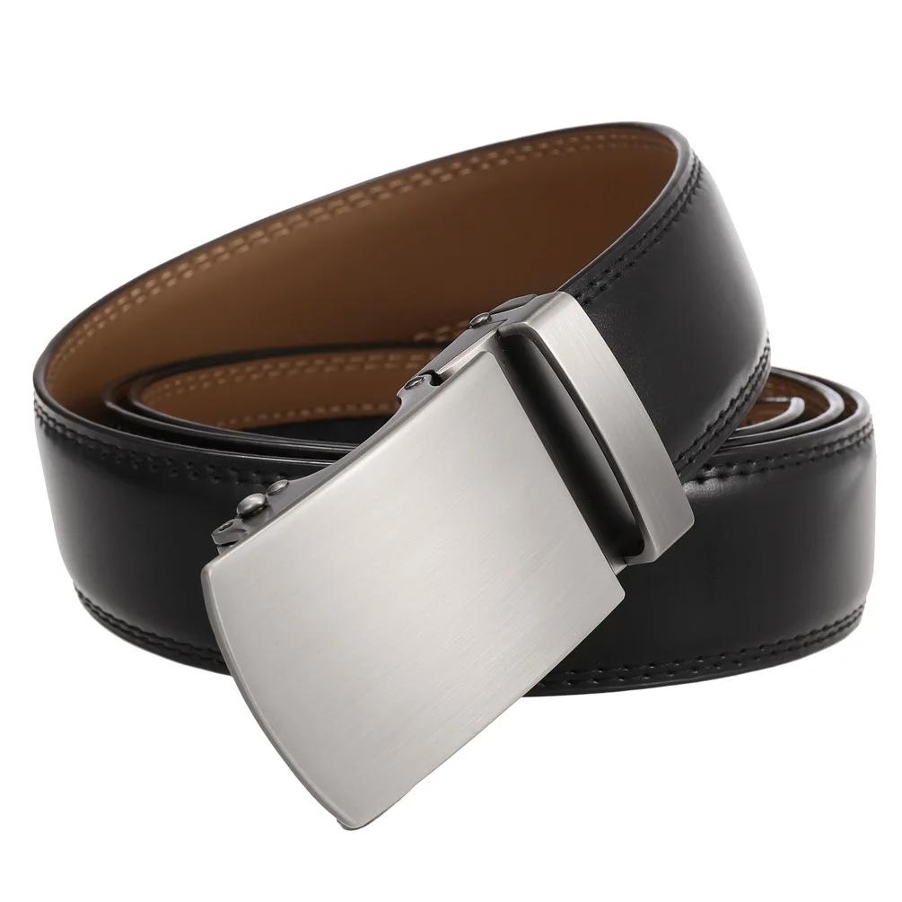 Men's Belt Genuine Leather Strap Male Waistband Automatic Buckle Business Belts for Men High Quality Girdle Belts For Jeans