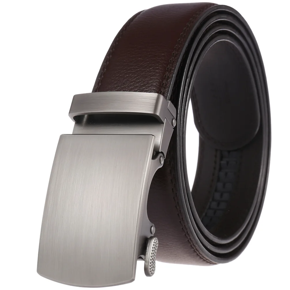 Men's Belt Genuine Leather Strap Male Waistband Automatic Buckle Business Belts for Men High Quality Girdle Belts For Jeans