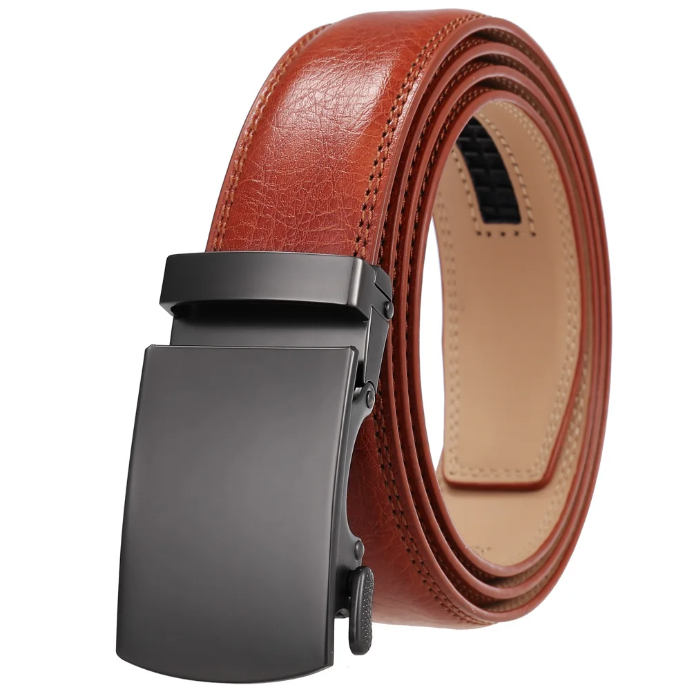 Men's Belt Genuine Leather Strap Male Waistband Automatic Buckle Business Belts for Men High Quality Girdle Belts For Jeans