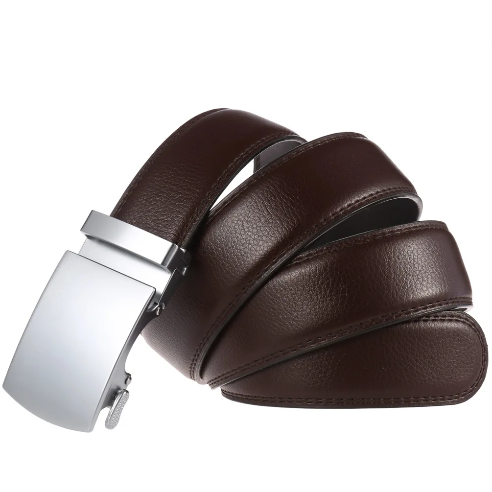 Men's Belt Genuine Leather Strap Male Waistband Automatic Buckle Business Belts for Men High Quality Girdle Belts For Jeans