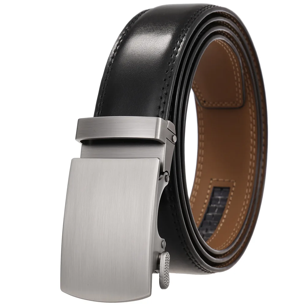 Men's Belt Genuine Leather Strap Male Waistband Automatic Buckle Business Belts for Men High Quality Girdle Belts For Jeans