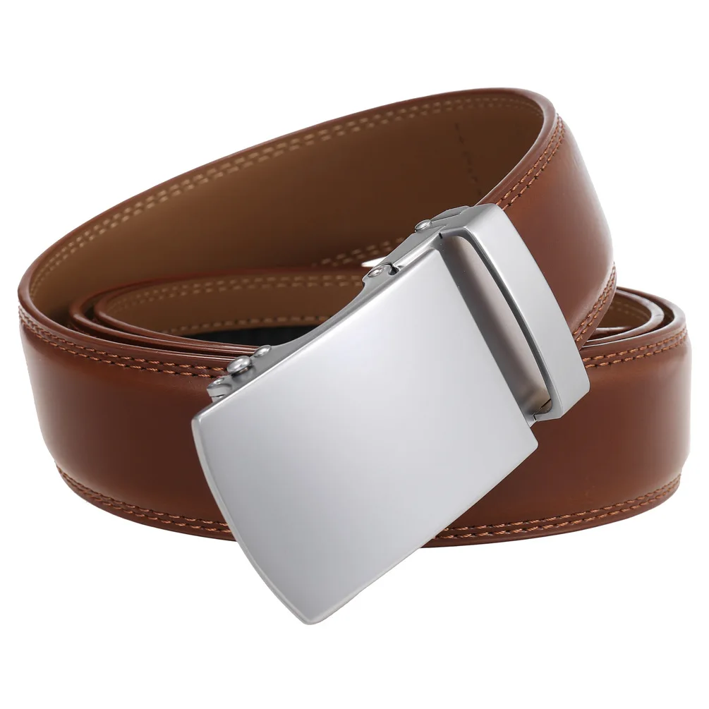 Men's Belt Genuine Leather Strap Male Waistband Automatic Buckle Business Belts for Men High Quality Girdle Belts For Jeans