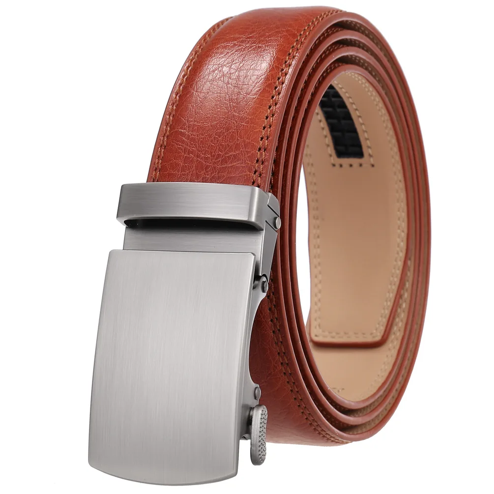 Men's Belt Genuine Leather Strap Male Waistband Automatic Buckle Business Belts for Men High Quality Girdle Belts For Jeans