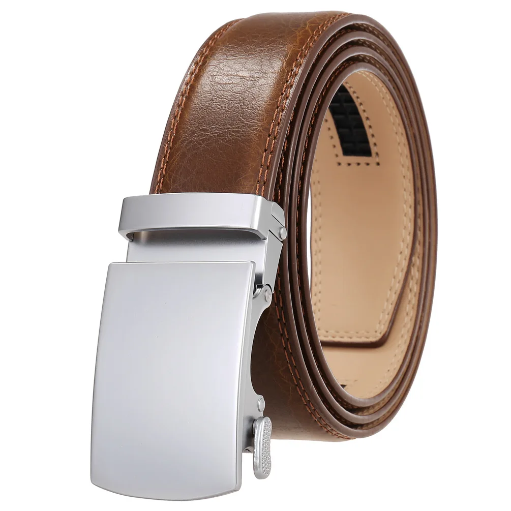 Men's Belt Genuine Leather Strap Male Waistband Automatic Buckle Business Belts for Men High Quality Girdle Belts For Jeans