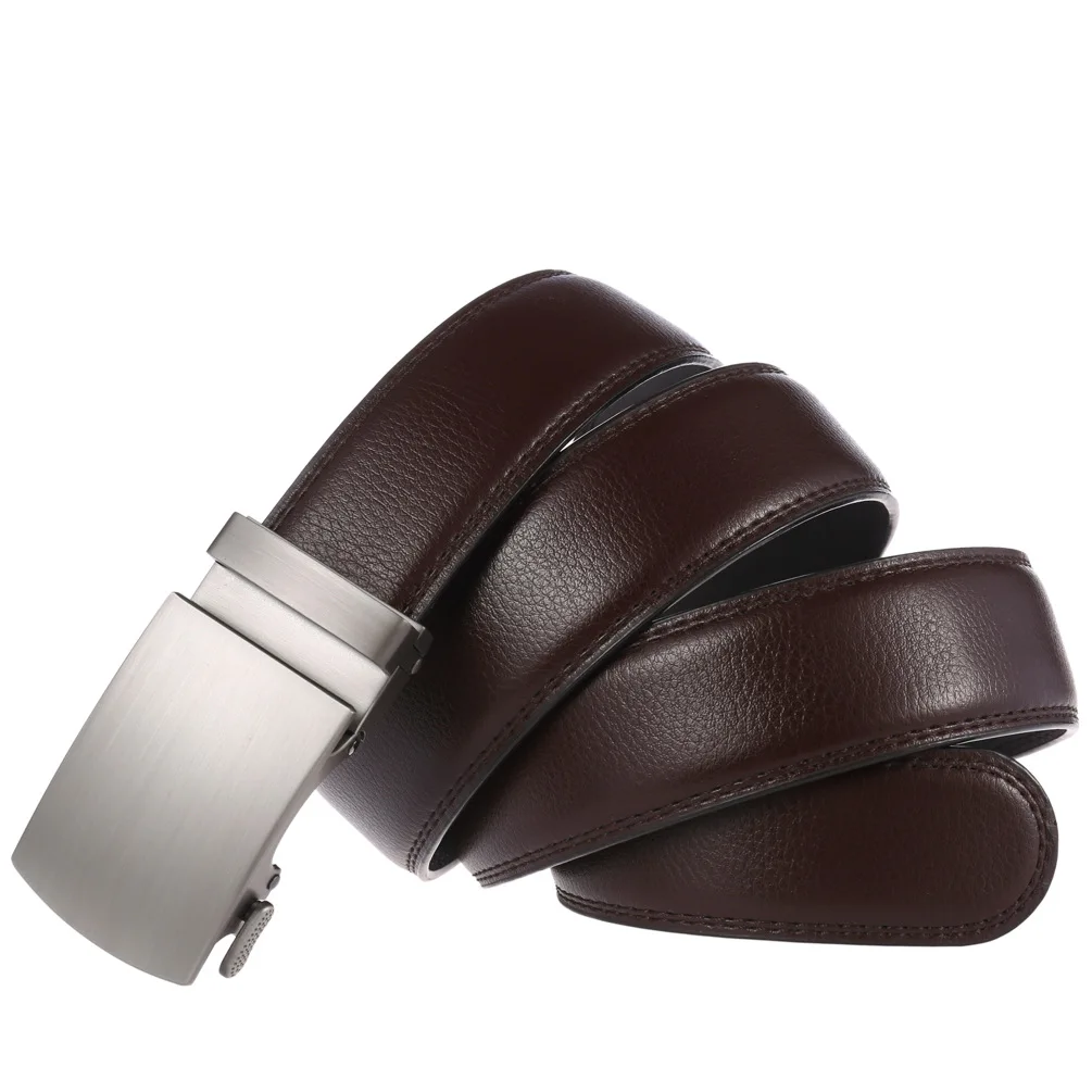 Men's Belt Genuine Leather Strap Male Waistband Automatic Buckle Business Belts for Men High Quality Girdle Belts For Jeans