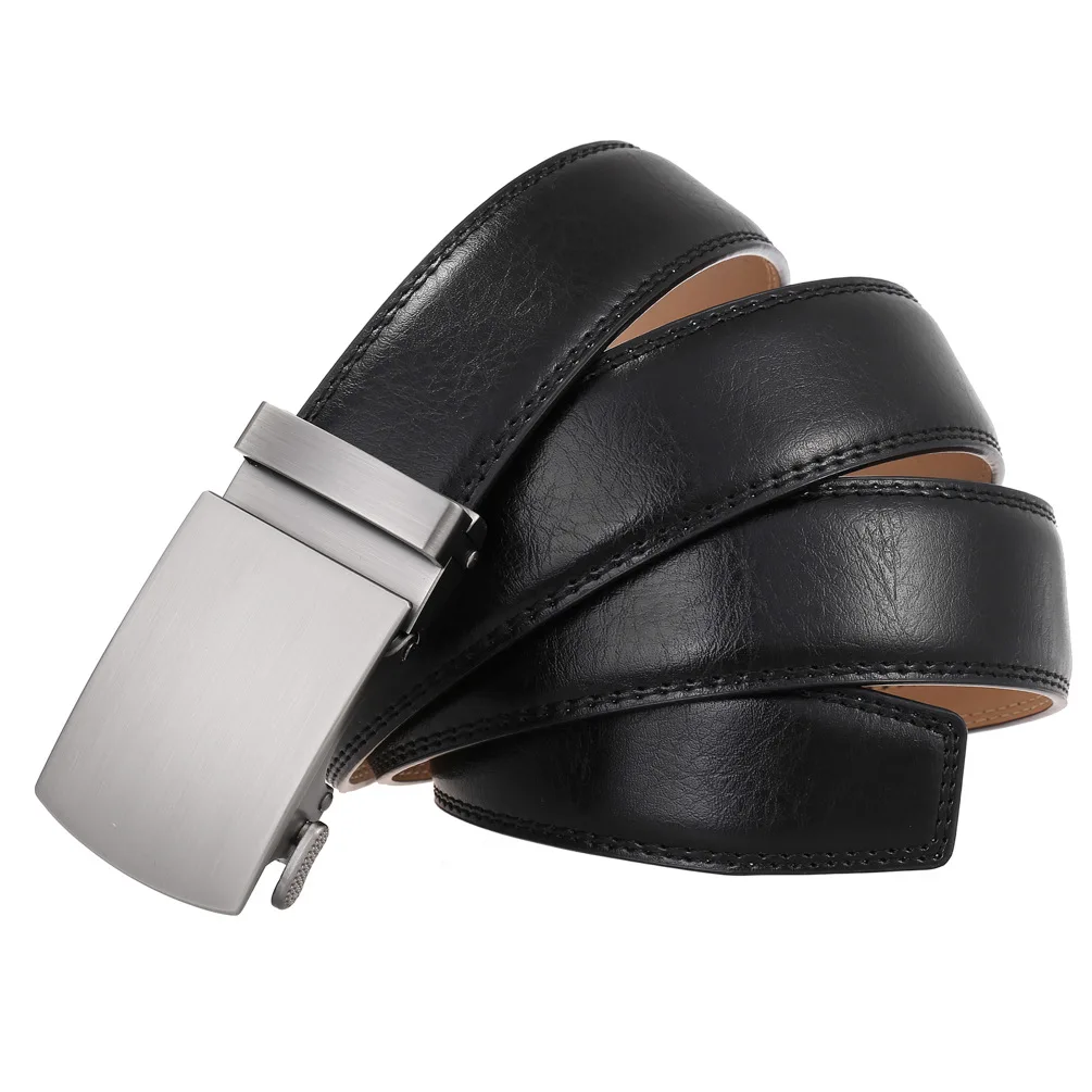 Men's Belt Genuine Leather Strap Male Waistband Automatic Buckle Business Belts for Men High Quality Girdle Belts For Jeans