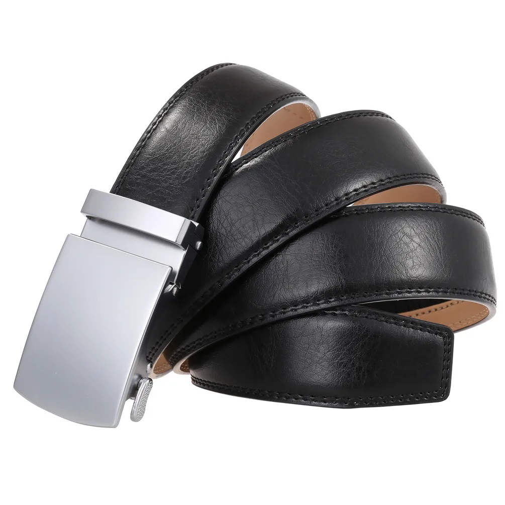 Men's Belt Genuine Leather Strap Male Waistband Automatic Buckle Business Belts for Men High Quality Girdle Belts For Jeans