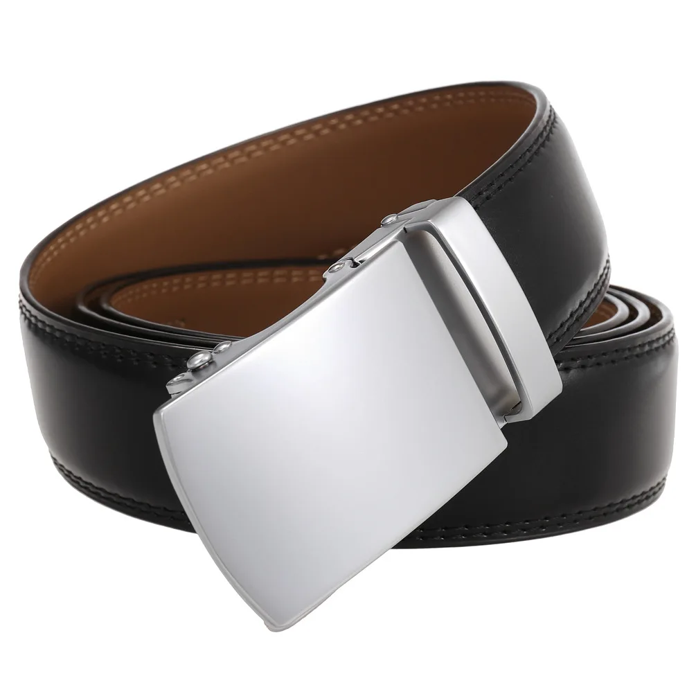 Men's Belt Genuine Leather Strap Male Waistband Automatic Buckle Business Belts for Men High Quality Girdle Belts For Jeans