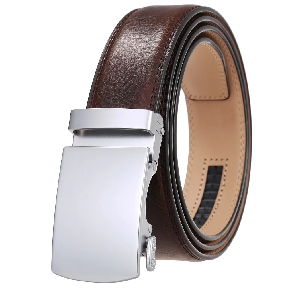 Men's Belt Genuine Leather Strap Male Waistband Automatic Buckle Business Belts for Men High Quality Girdle Belts For Jeans