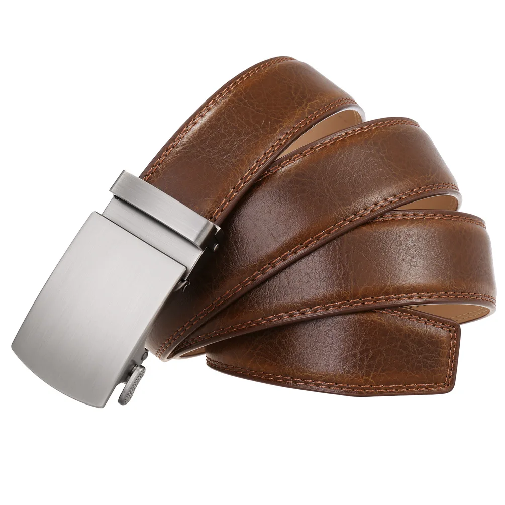 Men's Belt Genuine Leather Strap Male Waistband Automatic Buckle Business Belts for Men High Quality Girdle Belts For Jeans