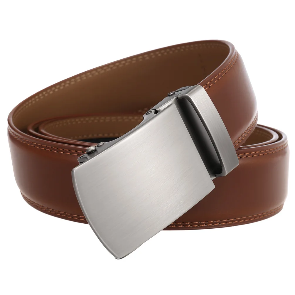 Men's Belt Genuine Leather Strap Male Waistband Automatic Buckle Business Belts for Men High Quality Girdle Belts For Jeans