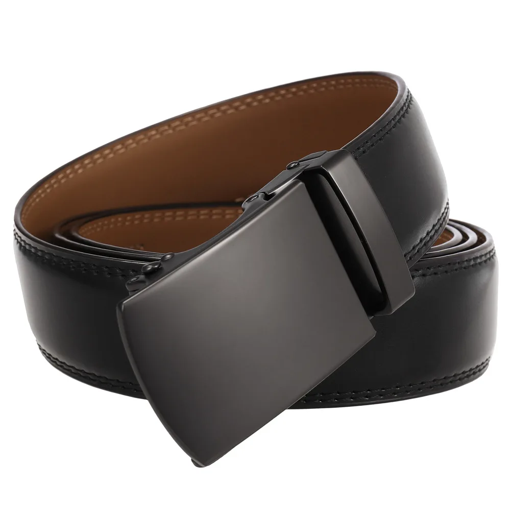 Men's Belt Genuine Leather Strap Male Waistband Automatic Buckle Business Belts for Men High Quality Girdle Belts For Jeans