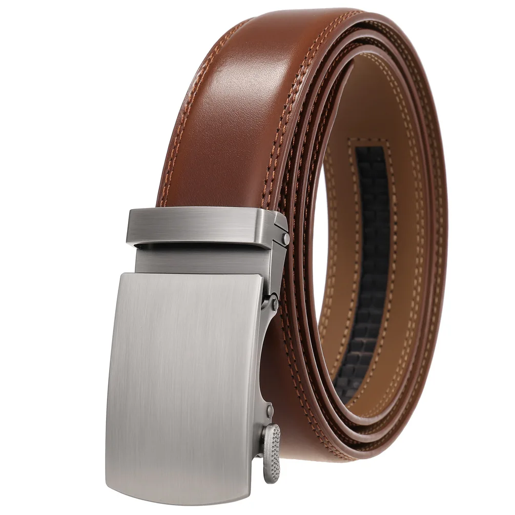 Men's Belt Genuine Leather Strap Male Waistband Automatic Buckle Business Belts for Men High Quality Girdle Belts For Jeans