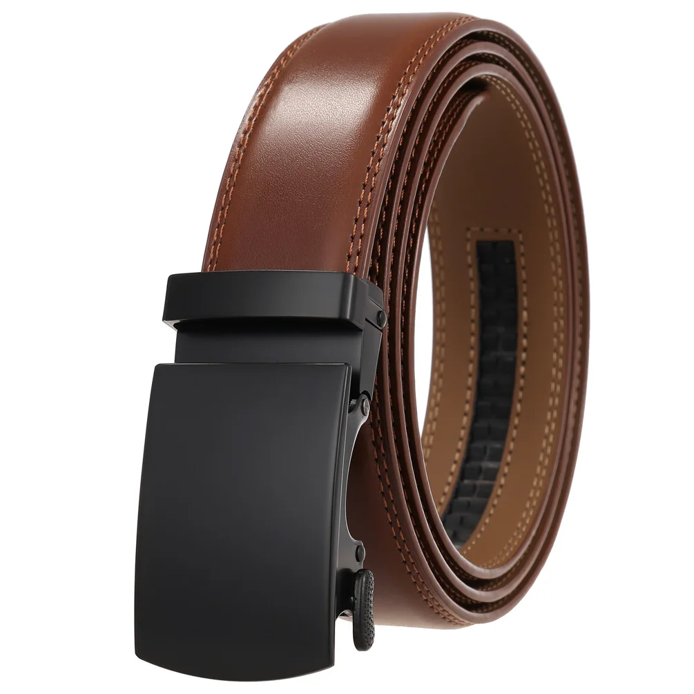 Men's Belt Genuine Leather Strap Male Waistband Automatic Buckle Business Belts for Men High Quality Girdle Belts For Jeans
