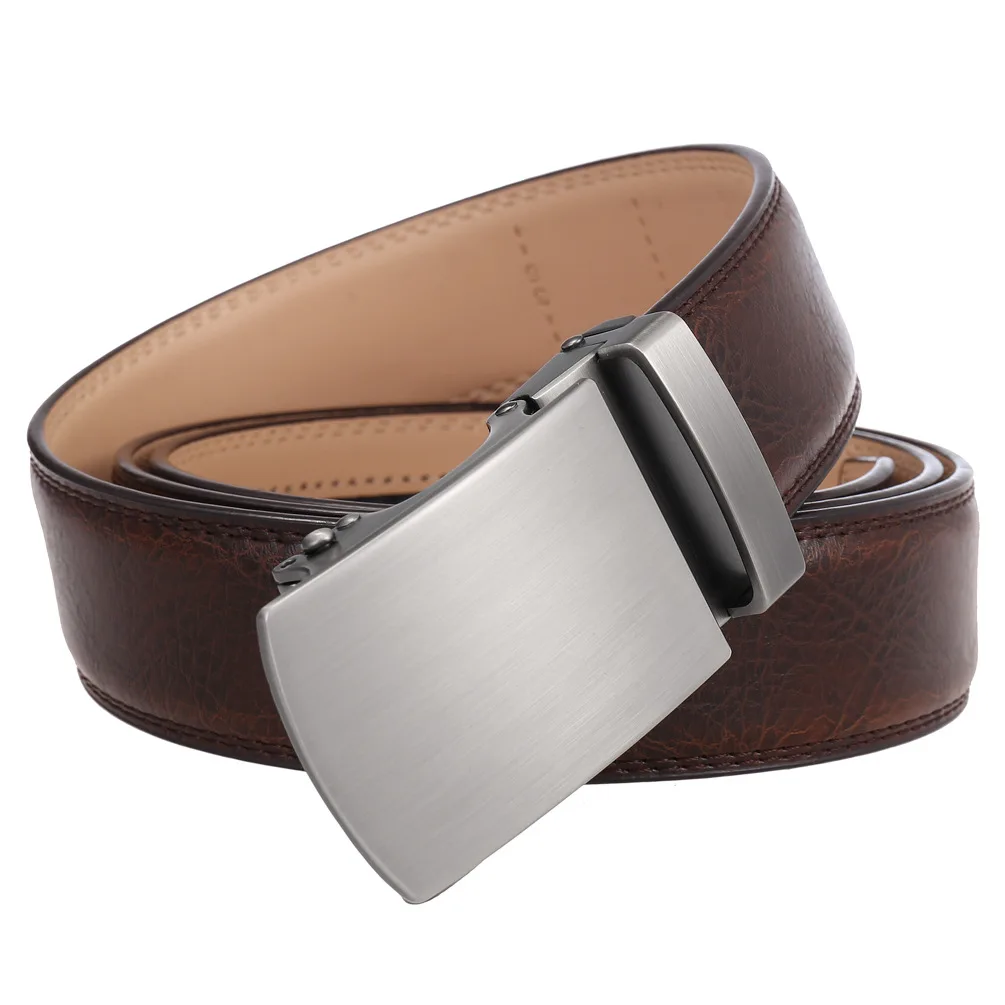 Men's Belt Genuine Leather Strap Male Waistband Automatic Buckle Business Belts for Men High Quality Girdle Belts For Jeans