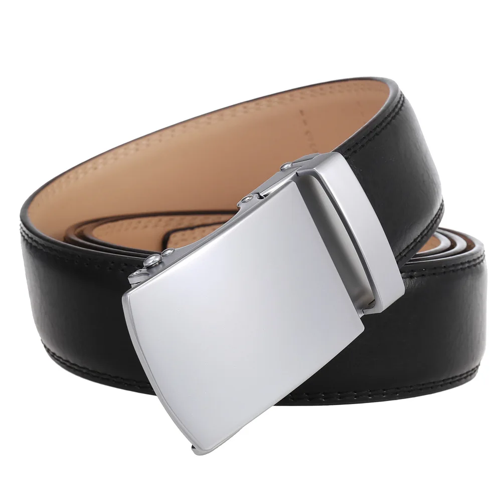 Men's Belt Genuine Leather Strap Male Waistband Automatic Buckle Business Belts for Men High Quality Girdle Belts For Jeans