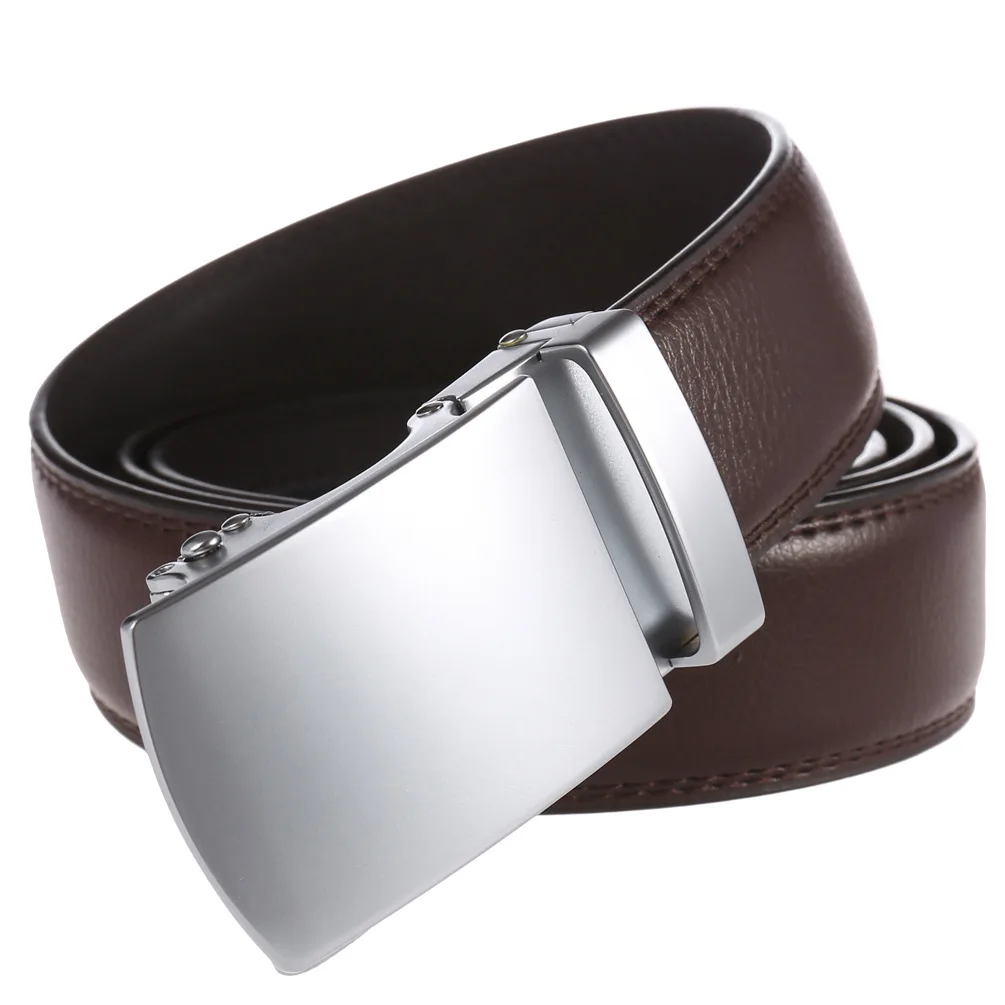 Men's Belt Genuine Leather Strap Male Waistband Automatic Buckle Business Belts for Men High Quality Girdle Belts For Jeans