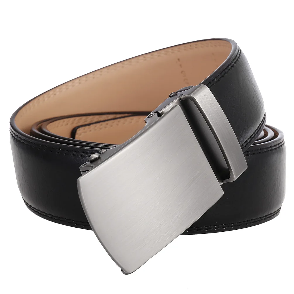 Men's Belt Genuine Leather Strap Male Waistband Automatic Buckle Business Belts for Men High Quality Girdle Belts For Jeans